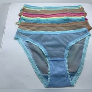 (6) On Gossamer Mesh Hip Bikini Underwear